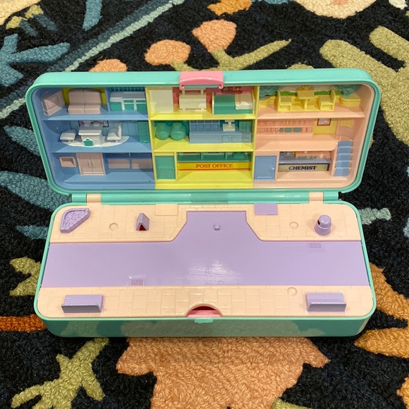 POLLY POCKET High Street Green Rectangle Vintage